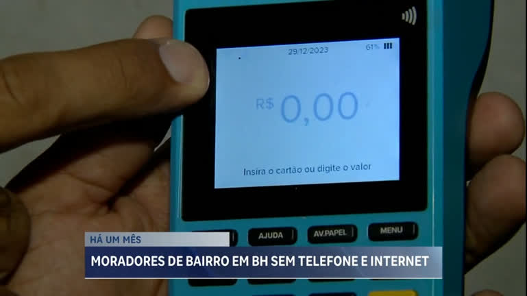 Vídeo: Moradores de bairro de Belo Horizonte denunciam falta internet e sinal telefônico
