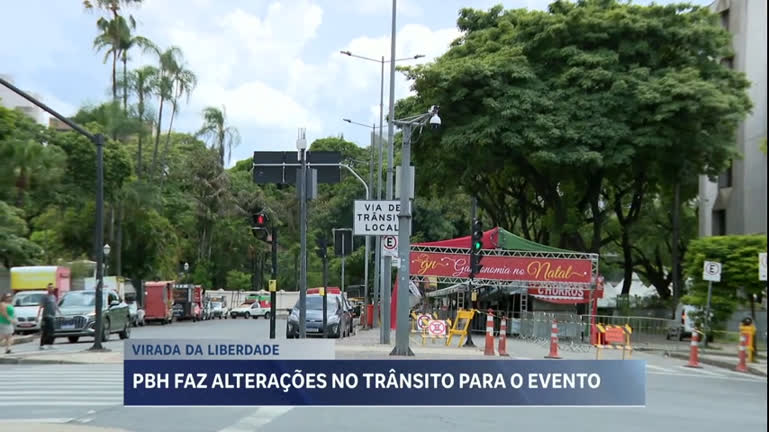 Vídeo: Prefeitura de BH começa operação especial de trânsito para a virada de ano na Praça da Liberdade