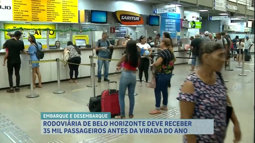 Vídeo: Rodoviária de Belo Horizonte tem fluxo intenso de viajantes neste fim de ano