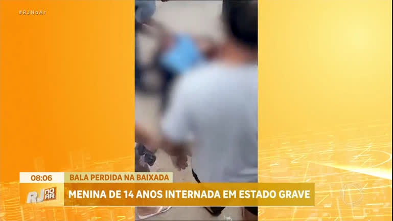 Vídeo: RJ: Adolescente baleada em confronto entre criminosos é internada em estado grave