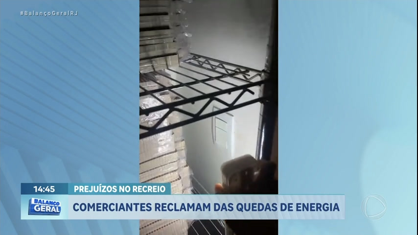 Vídeo: Comerciantes e moradores reclamam de quedas de energia em bairro na zona oeste do Rio