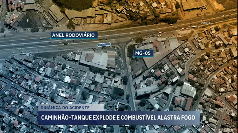 Vídeo: Confira a dinâmica do acidente do caminhão-tanque próximo ao Anel Rodoviário, em BH