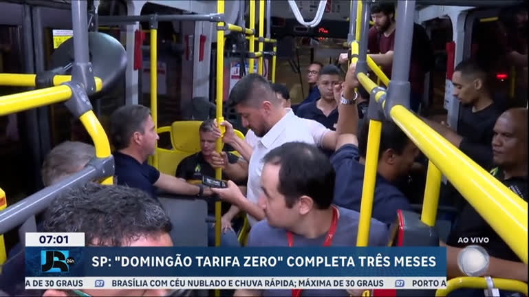 Vídeo: Número de passageiros nos ônibus de SP sobe 31% aos domingos com tarifa zero