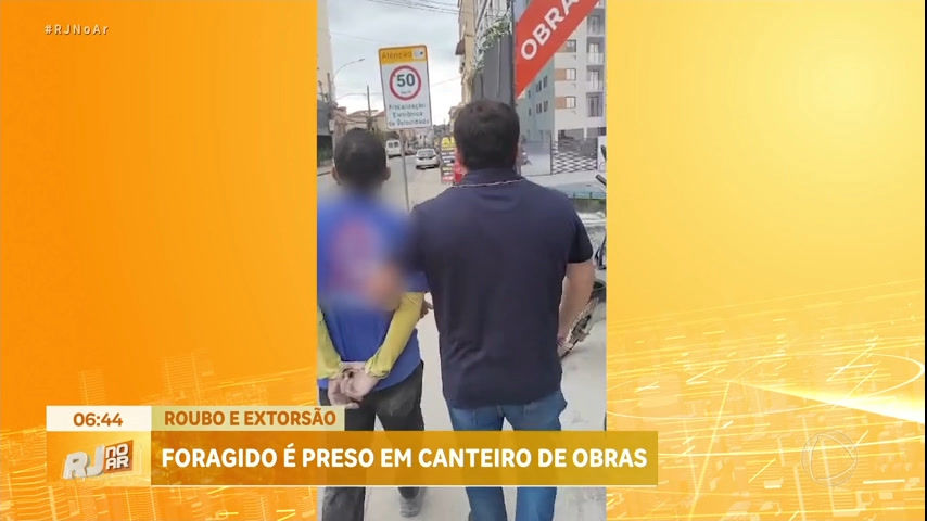 Vídeo: Foragido é preso em canteiro de obras de Engenho de Dentro, zona norte do Rio