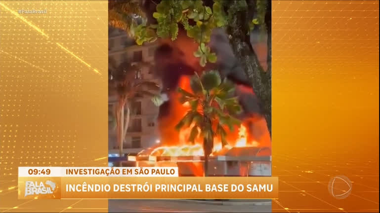 Vídeo: Incêndio atinge bases do Samu e da GCM em Santos (SP)