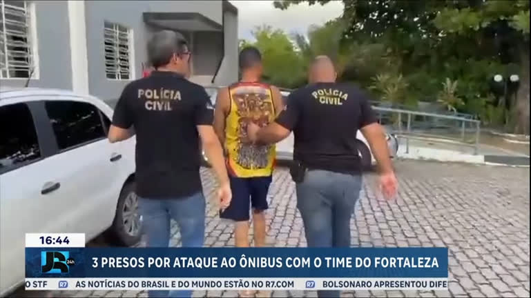 Vídeo: Três suspeitos de participação no ataque ao ônibus do Fortaleza são presos