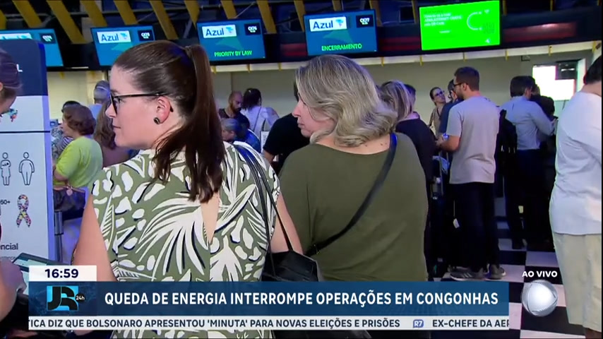 Vídeo: Queda de energia suspende operações no aeroporto de Congonhas, em São Paulo