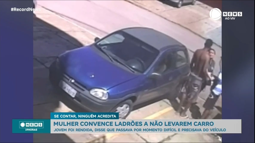 Vídeo: Abraço e despedida: mulher é consolada por ladrões após convencê-los a não roubar seu carro