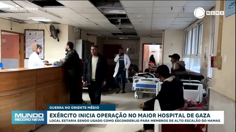 Vídeo: Israel faz operação em hospital de Gaza, utilizado como esconderijo por terroristas do Hamas