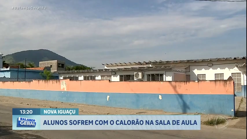 Vídeo: Sem ar-condicionado em funcionamento, alunos sofrem com calorão em escola no RJ