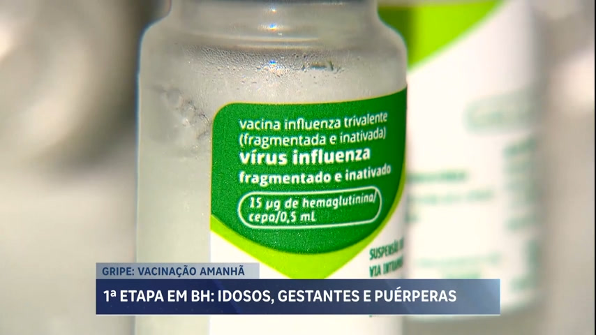 Vídeo: Vacinação contra a gripe começa nesta quarta-feira (20), em Belo Horizonte