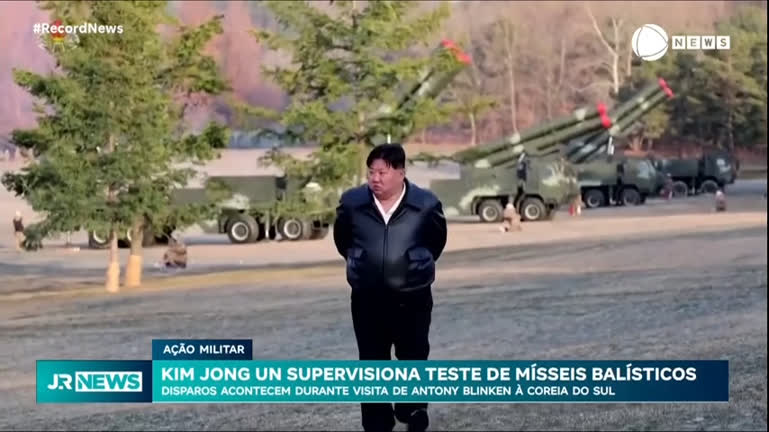 Vídeo: Kim Jong-un testa mísseis na Coreia do Norte durante visita de Bliken a Seul