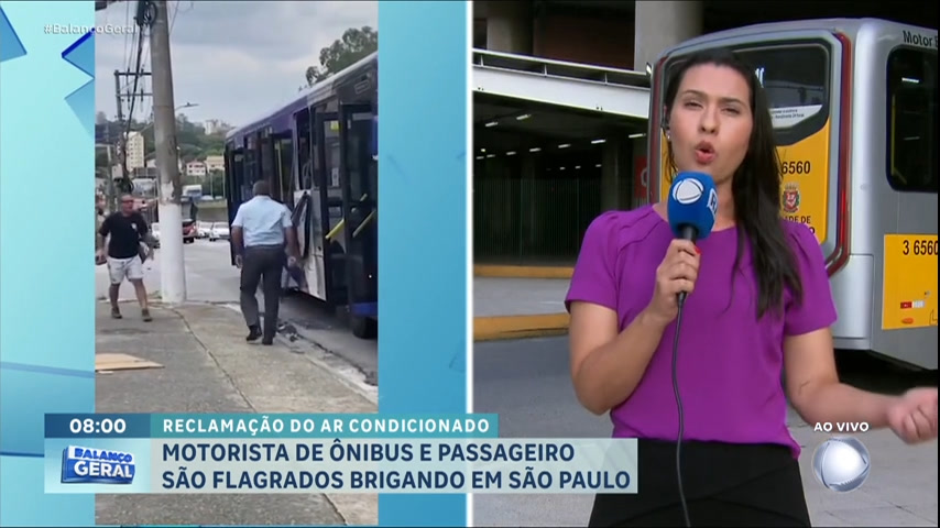 Vídeo: Motorista e passageiro de ônibus brigam em SP por causa de ar-condicionado quebrado