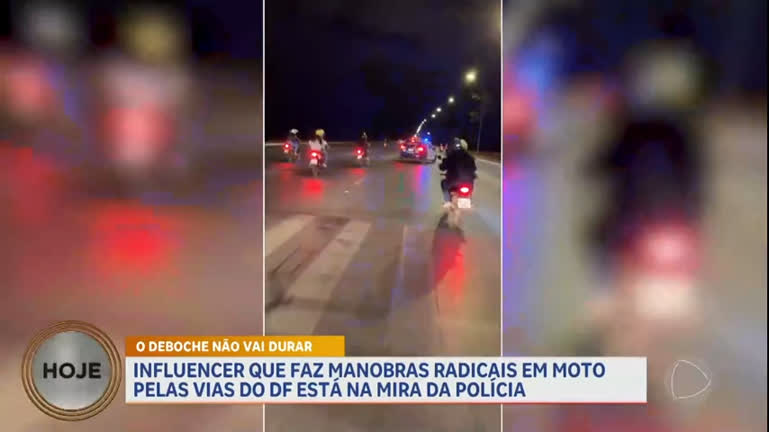 Vídeo: Polícia investiga influencer que faz manobras radicais em moto pelo DF