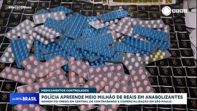 Vídeo: Polícia apreende R$ 500 mil em anabolizantes e homem é preso em São Paulo