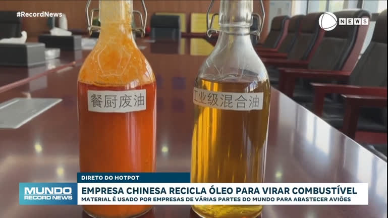 Vídeo: Empresa chinesa recicla óleo usado em restaurantes para virar combustível de aviação