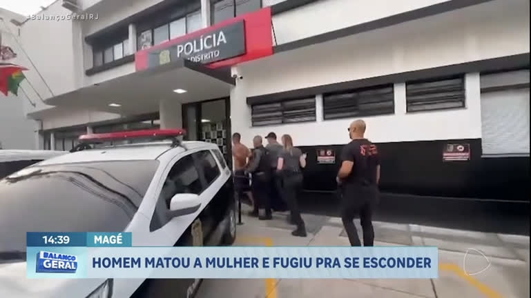 Vídeo: Polícia prende homem suspeito de matar a esposa com 7 facadas na Baixada Fluminense