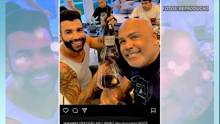 Vídeo: Gusttavo Lima e Rick se encontram e bebem mais de R$ 120 mil em vinhos