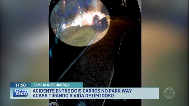 Vídeo: Idoso morre após acidente entre dois carros no Park Way