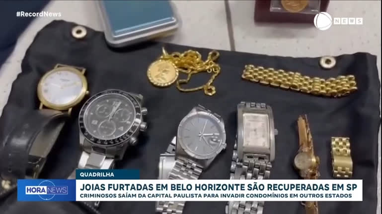 Vídeo: Bandidos 'nômades': joias furtadas em BH são achadas na casa dos criminosos em SP