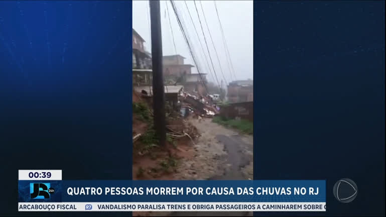 Vídeo: Quatro pessoas morrem após temporal que desabou sobre o Rio de Janeiro