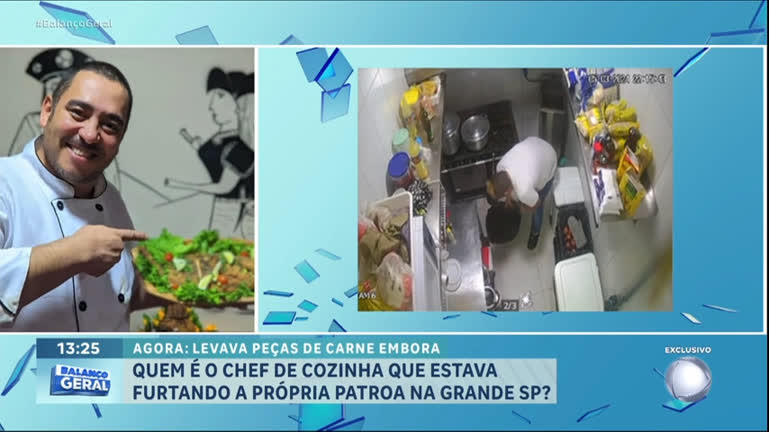 Vídeo: Exclusivo: chef de cozinha é flagrado furtando peças de carne do restaurante que trabalha