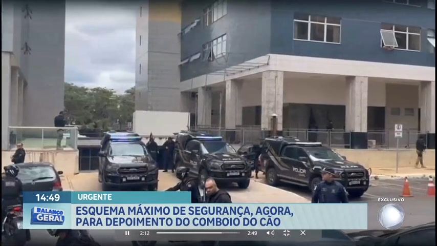 Vídeo: Polícia monta esquema de segurança para depoimentos de integrantes de facção