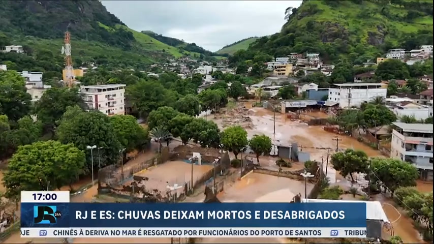 Vídeo: Chuvas deixam mortos e desabrigados no Rio de Janeiro e no Espírito Santo