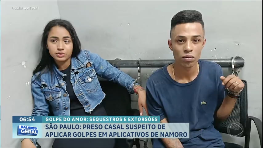 Vídeo: Casal é preso em SP suspeito de aplicar golpes em aplicativos de namoro