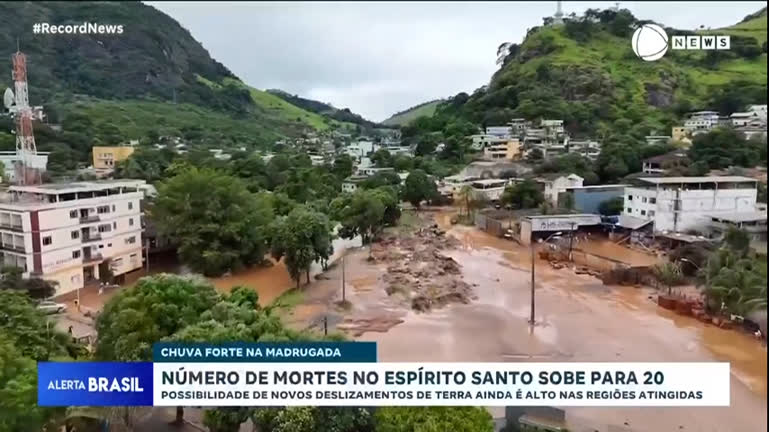 Vídeo: Sobe para 20 o número de mortes devido à chuva no Espírito Santo