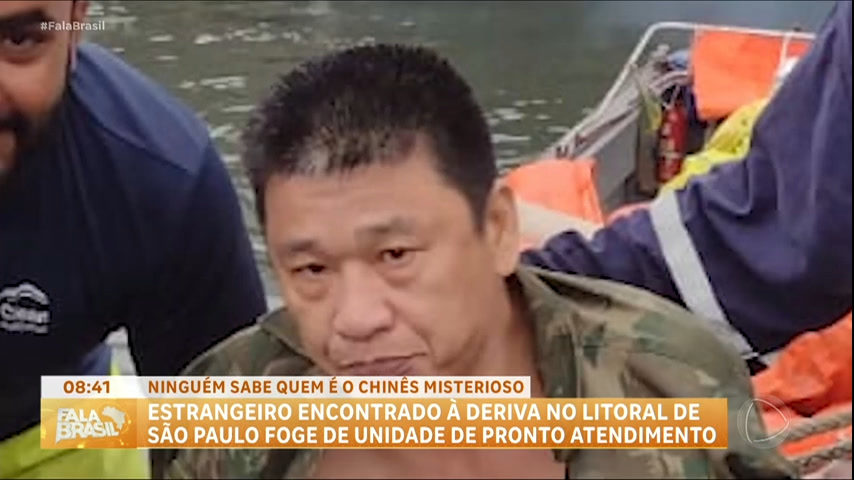 Vídeo: Chinês resgatado do porto de Santos foge de UPA
