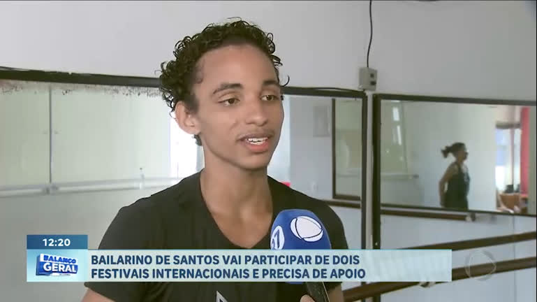 Vídeo: Bailarino de Santos participará de dois festivais internacionais