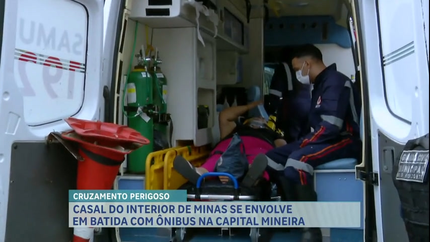 Vídeo: Casal do interior de Minas se envolve em batida com ônibus em Belo Horizonte