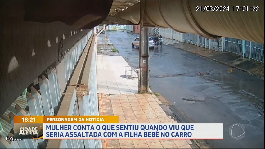 Vídeo: Mulher que teve carro roubado em Ceilândia fala sobre crime
