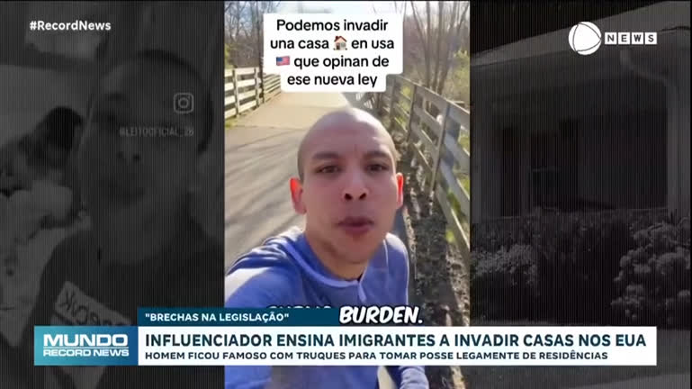 Vídeo: Influenciador ensina imigrantes a invadir casas nos Estados Unidos e depois se apossar delas