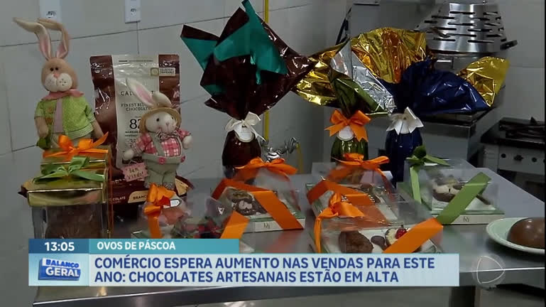 Vídeo: Comércio espera aumento nas vendas de ovos de chocolate nesta Páscoa