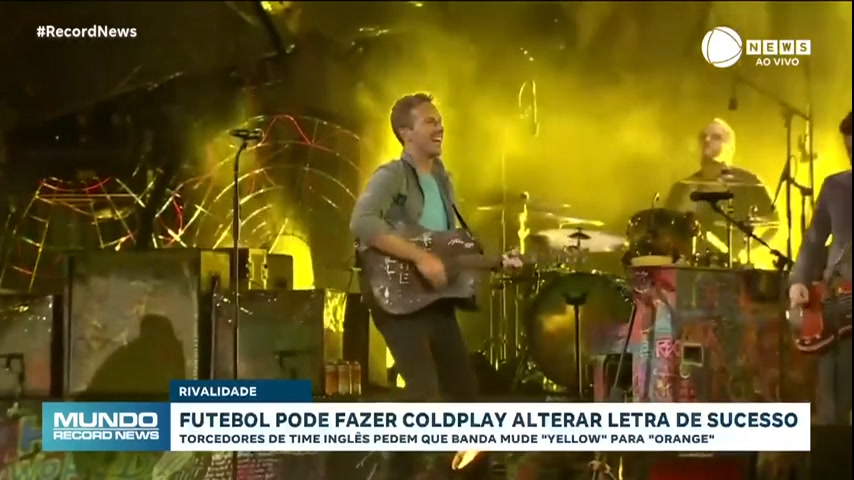 Vídeo: Futebol pode fazer Coldplay alterar hit de sucesso; entenda