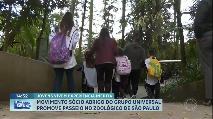 Vídeo: Movimento Sócio Abrigo da Igreja Universal leva crianças em situação de acolhimento para conhecer zoológico