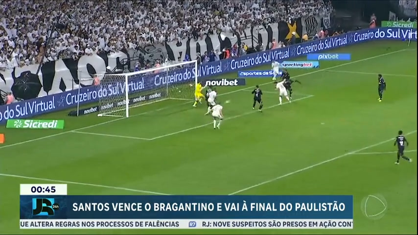 Vídeo: Santos vence Red Bull Bragantino e chega à final do Paulistão após oito anos