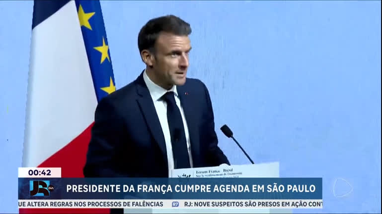 Vídeo: Durante visita ao Brasil, Macron critica acordo Mercosul-UE e pede renegociação do zero