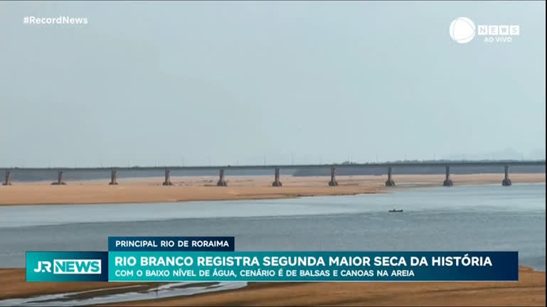 Vídeo: Principal rio de Roraima registra a segunda maior seca da história