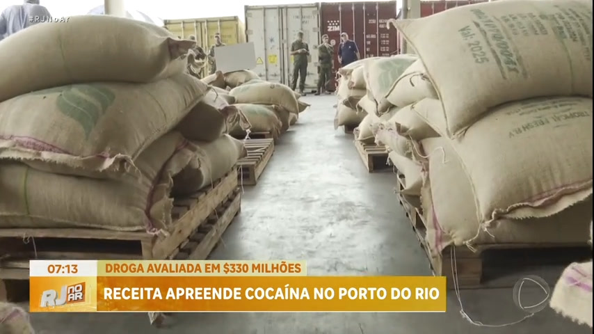 Vídeo: Receita apreende mais de uma tonelada de cocaína no Porto do Rio de Janeiro