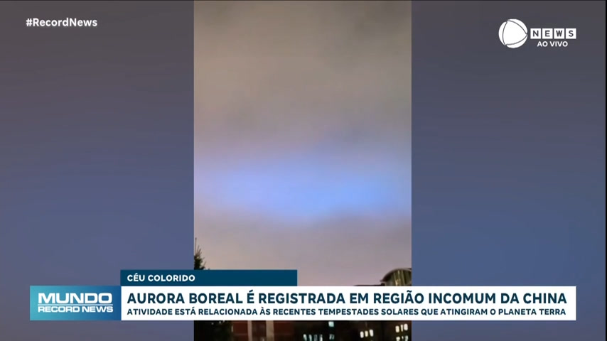 Vídeo: Aurora boreal é registrada em região incomum da China; veja imagens