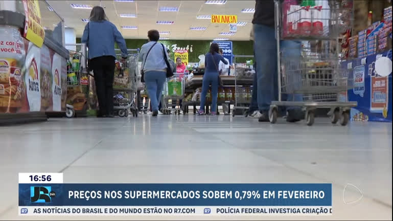 Vídeo: Preços nos supermercados sobem 0,79% em fevereiro