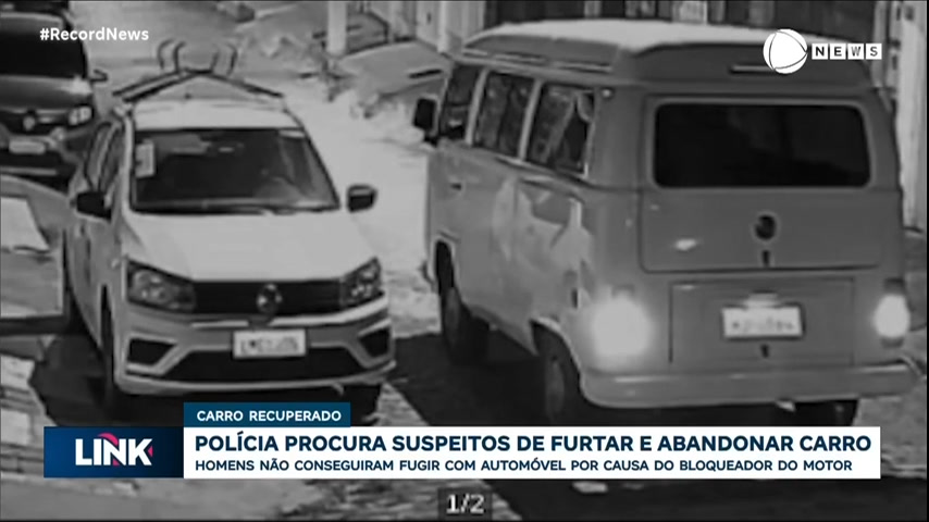 Vídeo: Homens furtam e abandonam carro no Rio de Janeiro; veja vídeo