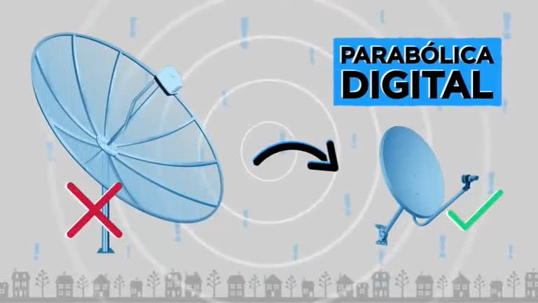 Vídeo: Atenção, telespectador: antena parabólica convencional terá que ser trocada pela digital