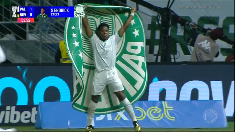 Vídeo: Outro patamar! Endrick abre o placar para o Palmeiras contra o Novorizontino na semifinal do Paulistão