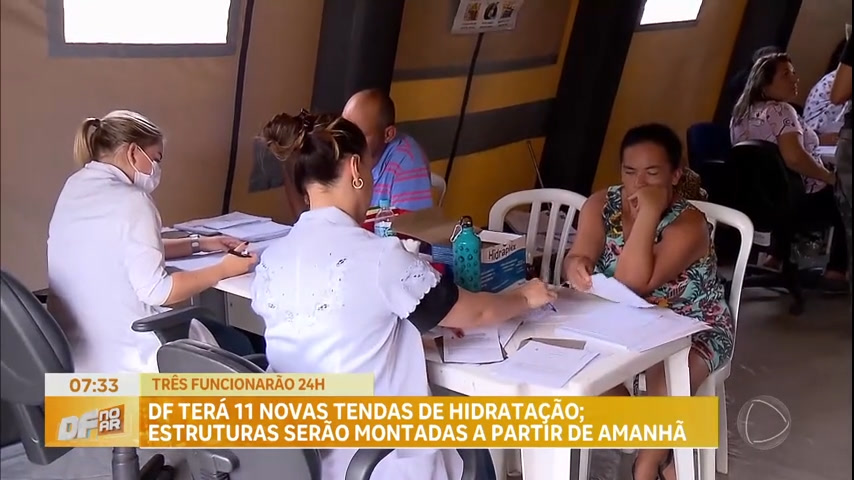 Vídeo: DF terá 11 novas tendas de hidratação para atender pacientes com dengue