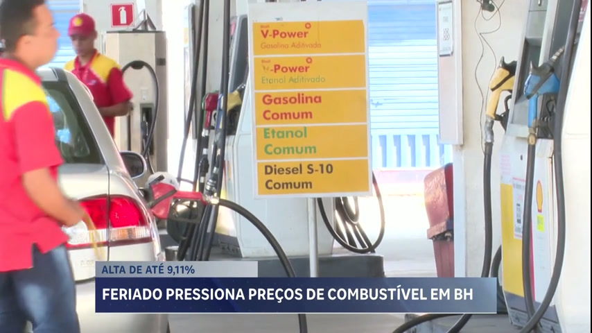 Vídeo: Alta demanda por combustível no feriado eleva preços em Belo Horizonte
