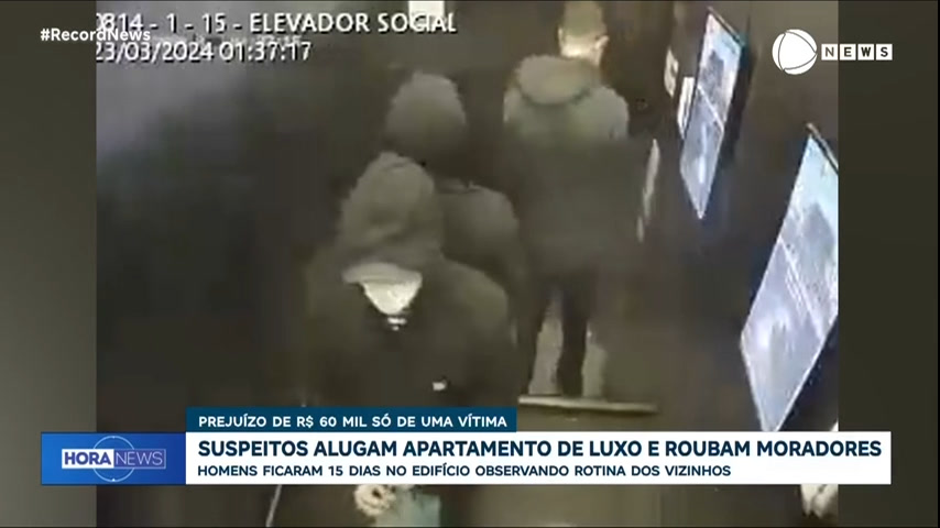 Vídeo: Assaltantes alugam apartamento para roubar outros moradores do mesmo prédio em São Paulo